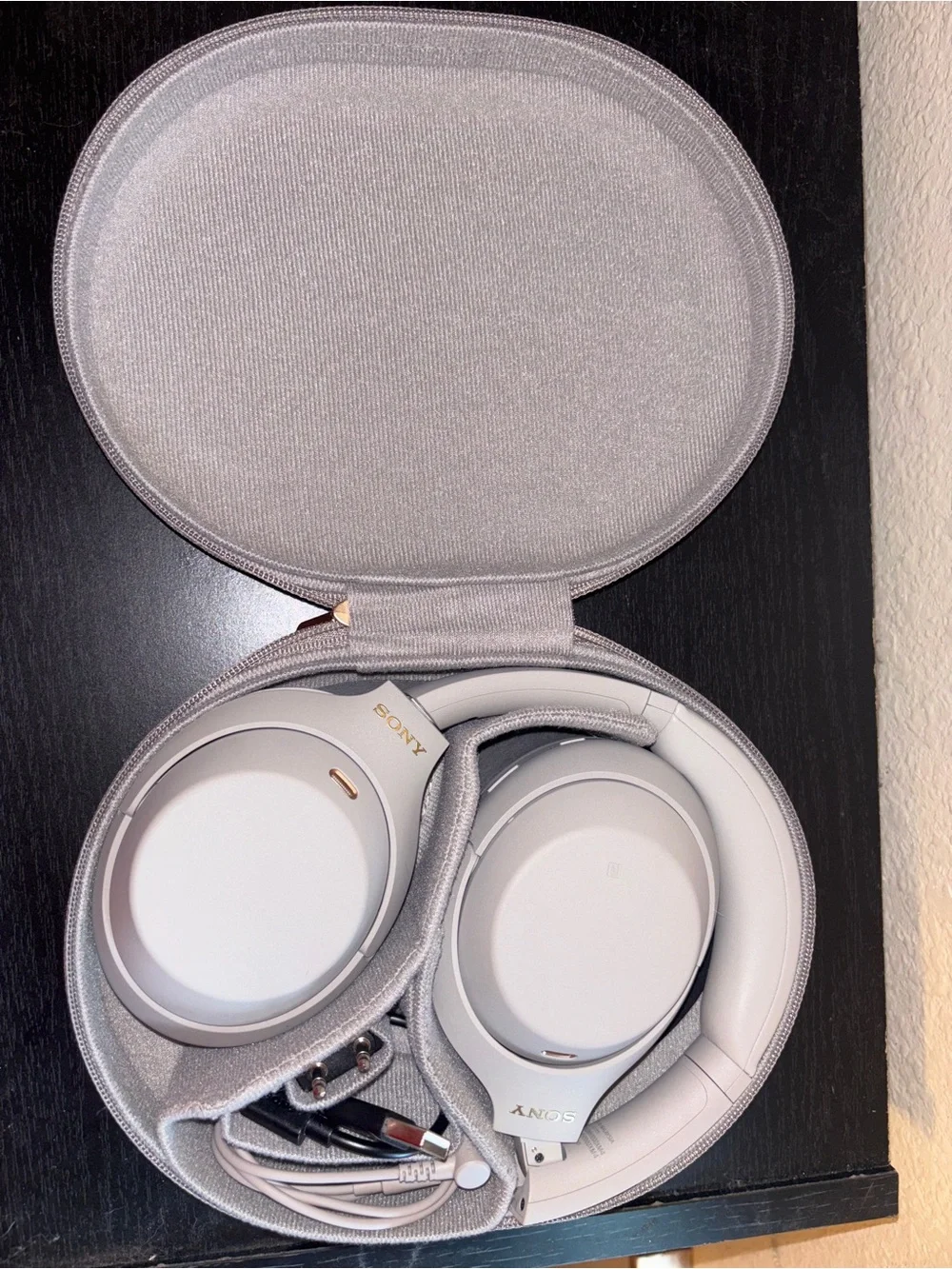 Sony Over-Ear Headphones Carrying Case in Light Gray